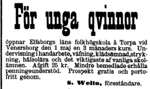Klippet kommer från Tidning för Wenersborgs stad och län.